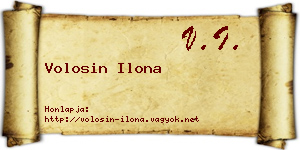 Volosin Ilona névjegykártya