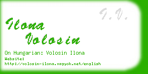 ilona volosin business card